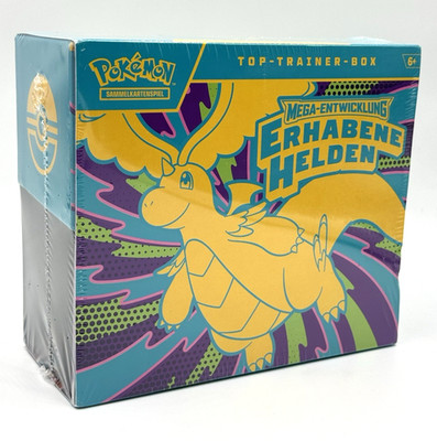 Pokémon Mega-Entwicklung Erhabene Helden Top Trainer Box Sammelkarten Deutsch