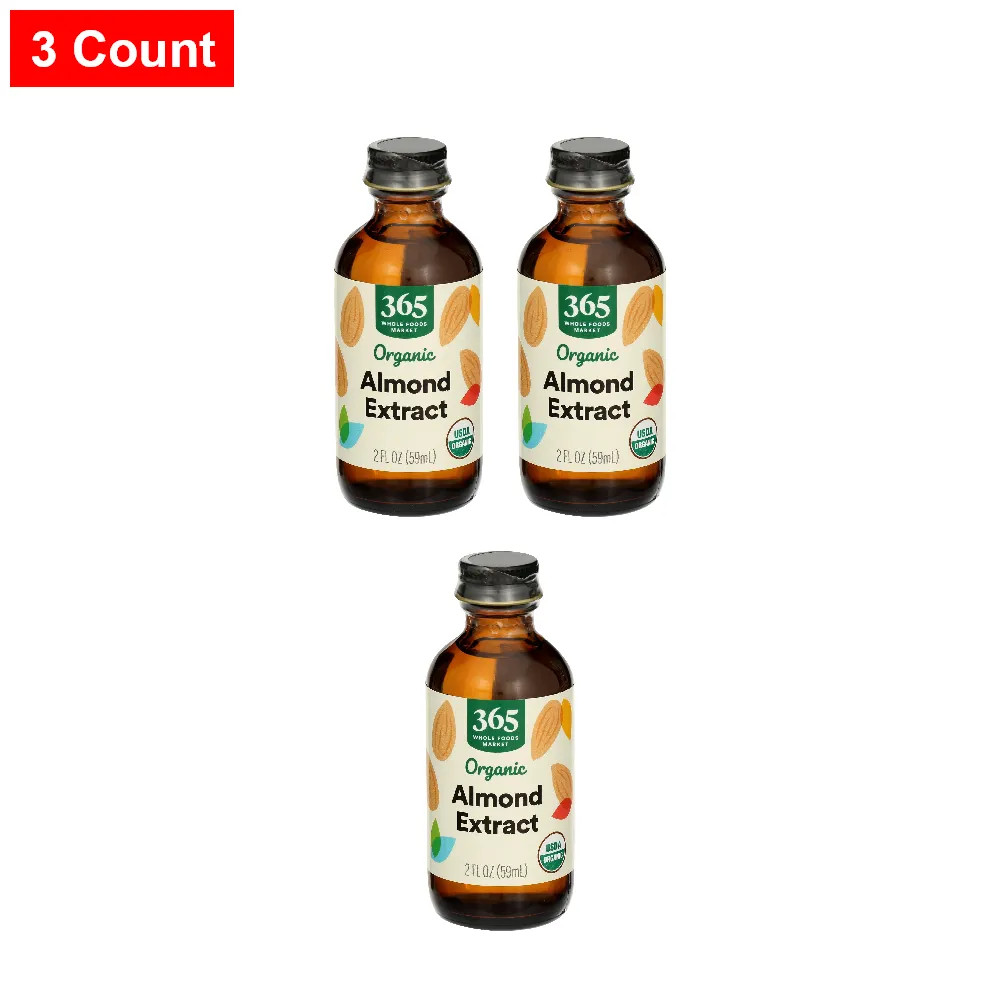 365 Everyday Value, Organic Almond Extract, 2 Oz - 3 Count