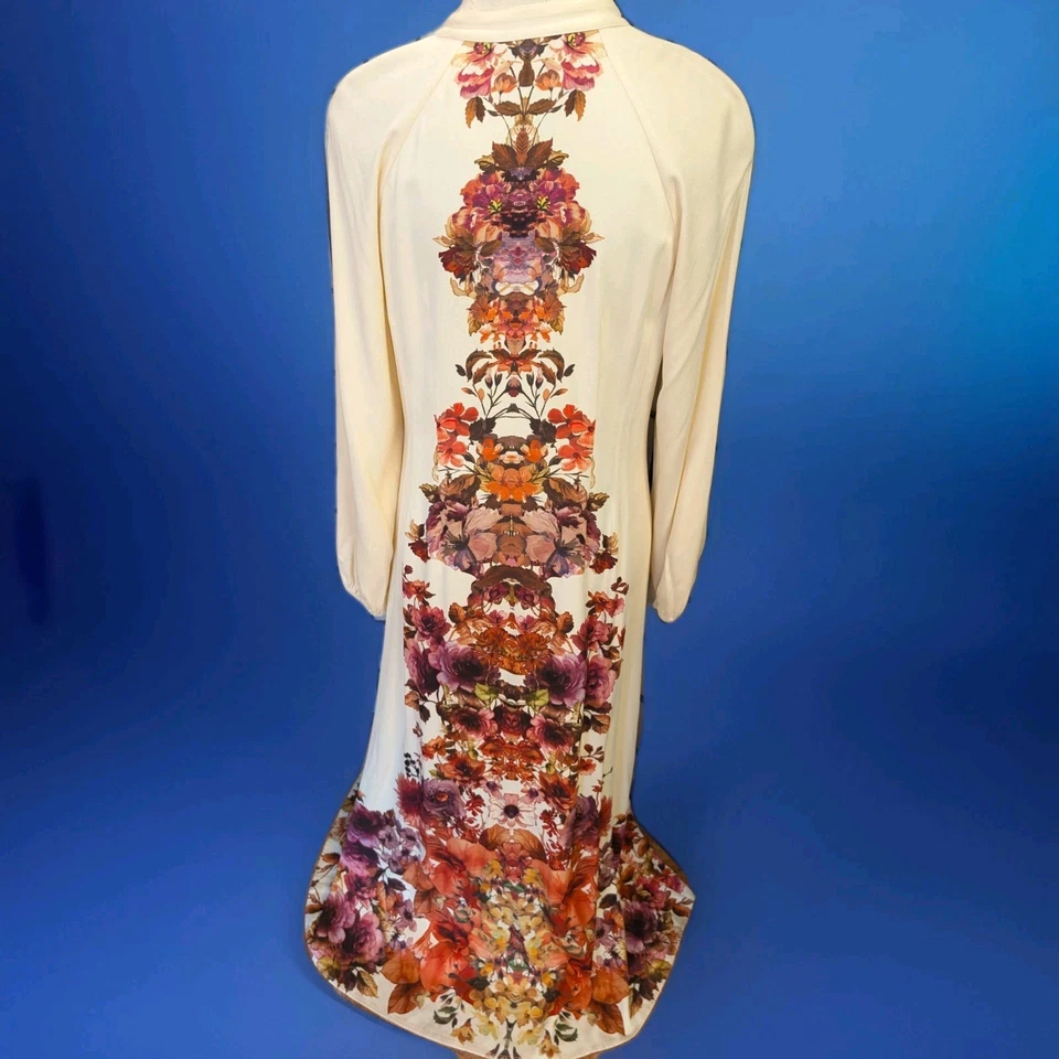 Vestido Camisa Paulette SOFT AROUND Talla S Maxi Largo Estampado Floral Otoño Vestido Foto 4 de 4