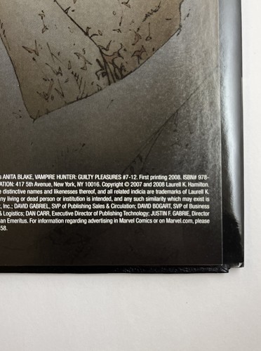 Anita Blake Vampire Hunter Guilty Pleasures vol 2 Hardcover First Printing - Picture 3 of 3