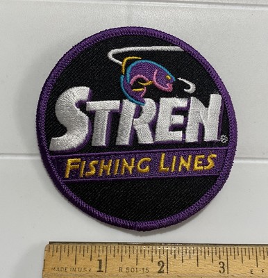 Stren Fishing Lines 3 3/8  Round Embroidered Souvenir Patch Badge