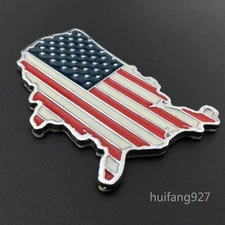 Metal Car Trunk Side Tailgate Fuel Tank Emblem Badge 3D USA Flag Decal Sticker