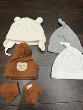 Assorted Winter Baby Boys / Girls Warm Hats Sizes 3-6 Months