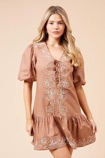 Dorothy Perkins Brown Mini Dress Womens Casual Dresses