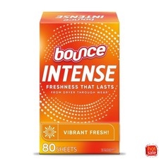 Vibrant Fresh Intense Dryer sheets - 80ct:Box, Bleach-Free,Fabric Softener-2pack