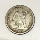 1875 S San Fransisco  seated liberty dime -