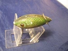 VINTAGE HEDDON DOWAGIAC CRAB WIGGLER WOOD FISHING LURE W GLASS EYES