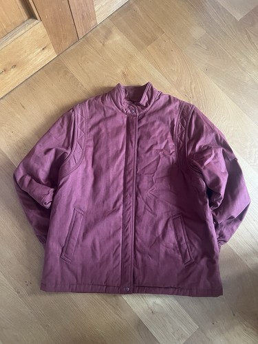 Grenfell, Vintage Crossfell By Grenfell Jacke Bomber Wein Burgundy Full Zip Large