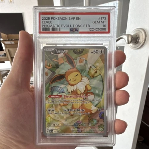 PSA 10 Eevee 173 Black Star Promo, Prismatic Evolution ETB Pokémon