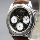 [Near MINT] Vintage SEIKO Avenue 7F39-6060 35mm Moon Phase Black QZ Men's Watch