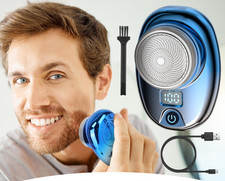 Portable Electric Shaver  Type-C Rechargeable LED Razor for Men Beard Trimmer.