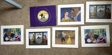 Beauty and the Beast Lithograph Print Set 2002 Disney Store Exclusive 4 pc 11x14