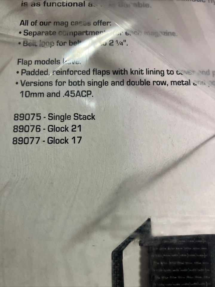 Uncle Mike's 8907-5 Cordura Double Pistol Magazine Case Sentinel Duty Gear New - Image 3 of 3