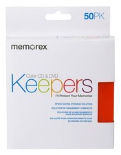 Memorex CD/DVD Assorted Colors Plastic Keeper Sleeves Lot