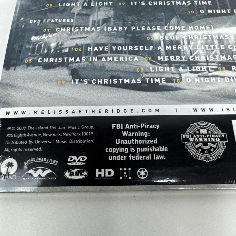 A New Thought for Christmas Melissa Etheridge CD DVD Holiday Music (New Sealed) - Imagem 3 de 4