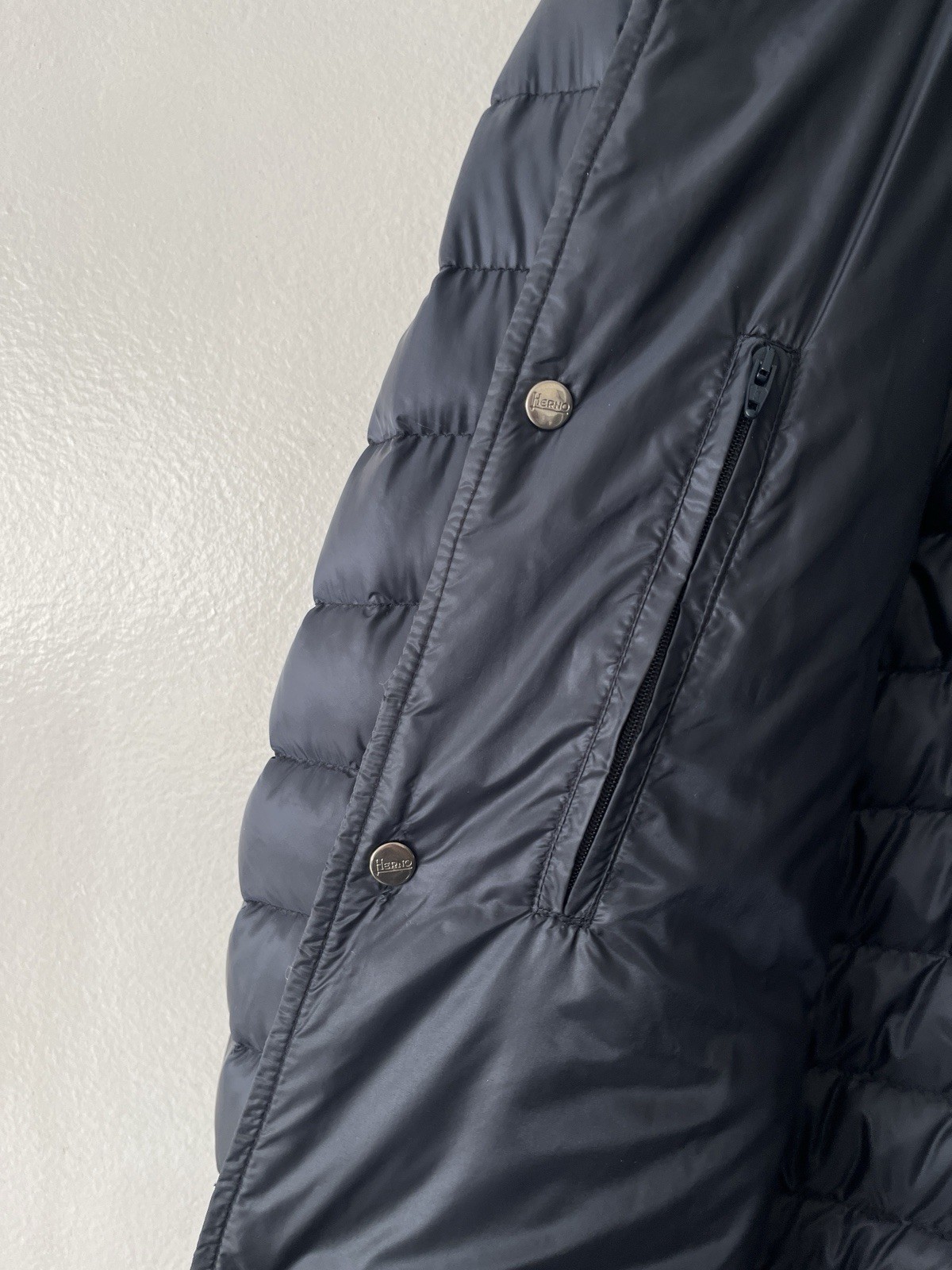 Herno Down Puffer Jacket Snap Button Men’s Size 5… - image 7