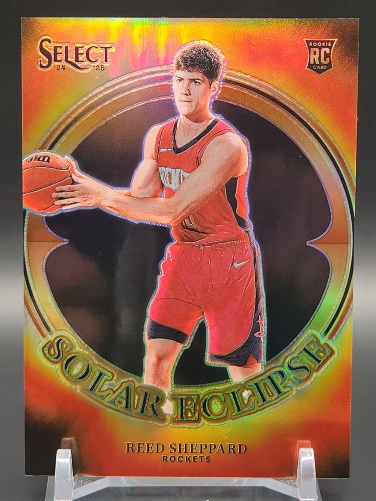 2024-25 Panini Select RC Reed Sheppard Solar Eclipse Case Hit SSP #4 ROCKETS