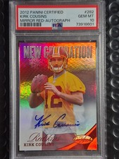 2012 Panini Certified Kirk Cousins Mirror Red Autograph Rc #182 (PSA 10) 064/350