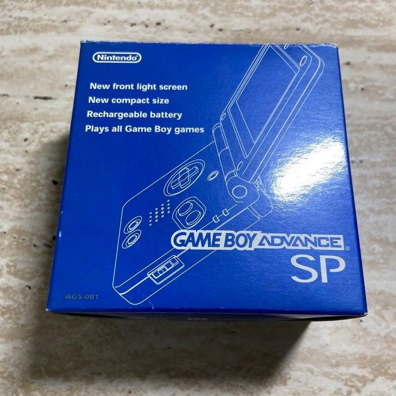 Nintendo Game Boy Advance SP Azure Blue Console CIB Complete in Box 7204
