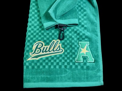 USF Bulls (Dark Green) Golf Towel / (6in x 22in) Cotton 46k Stitches