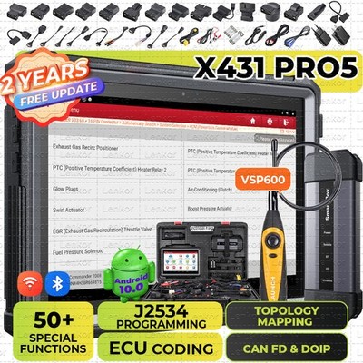 2025 LAUNCH X431 PRO5 PAD V+ Diagnostic Scanner J2534 Programming E.CU Coding