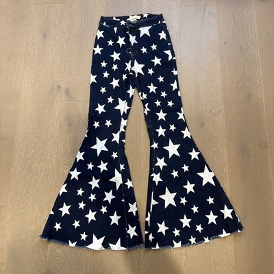 Turquoise Haven American Stars Bell Bottom Flare Jeans Sz SMALL S (26x31)