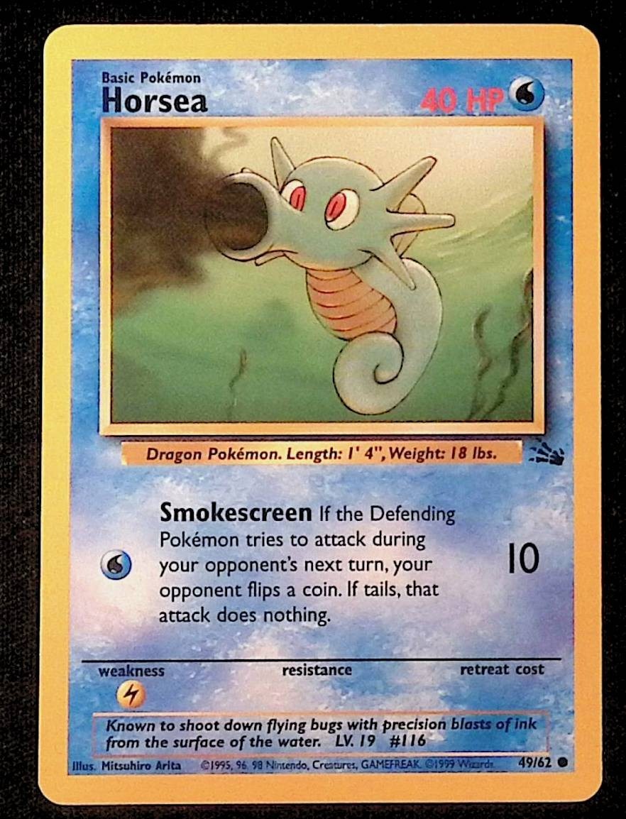 Horsea Pokemon Fossil Common Water Basic Common
