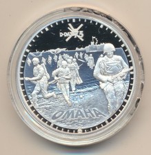 Alderney: 2019 Queen Elizabeth II QEII 50p .80oz Silver Proof D-Day Omaha Beach