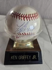 Ken Griffey Jr Autographed Rawlings Official American League Baseball w/ Display