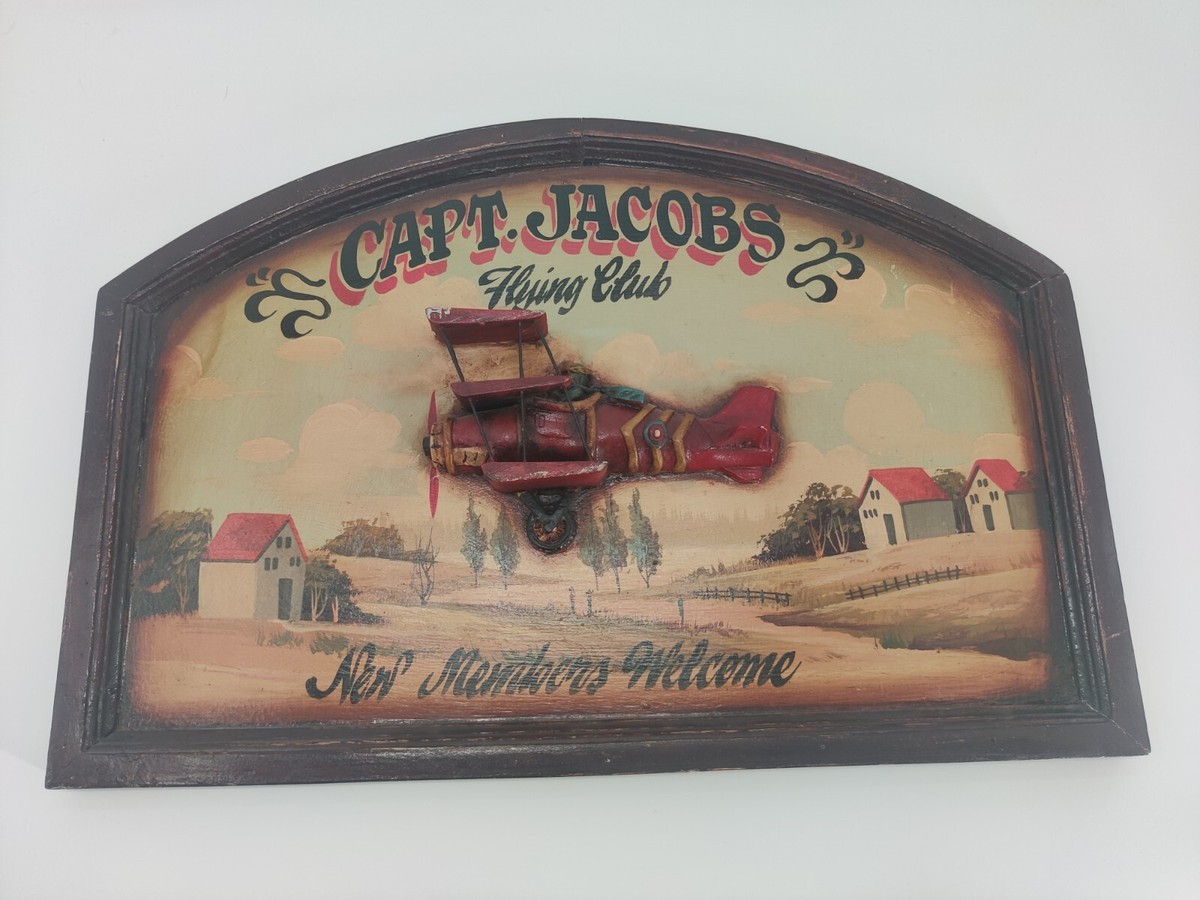 CAPT. JACOBS Flying Club ヴィンテージサインボード