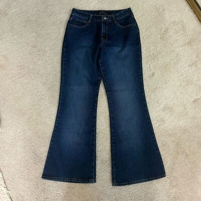 Vintage Y2K Flare Jeans 7 Weathervane Denim Blue Dark Wash 100