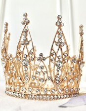 Gold Crow With Jewels Perfect For Children  Adults. Wedding, Prom, Beauty, Pag