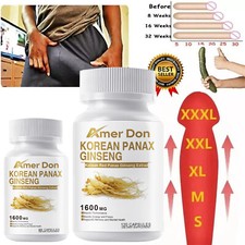 Korean Red Panax Ginseng 1600mg - 60/120 Caps - Extra Strength Highest Potency