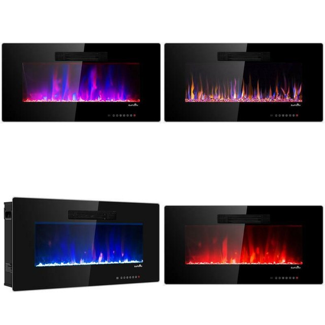 CHIMENEAS ELECTRICAS Empotrable Chimenea Electrica Para Mueble Pared 50
