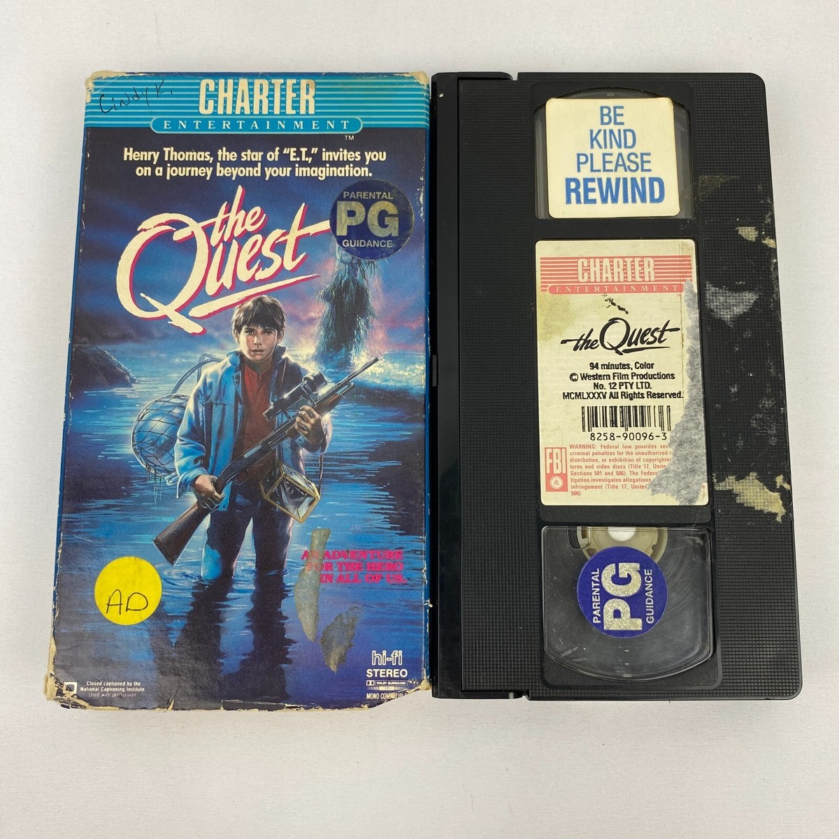 The Quest RARE Vintage Charter 1986 VHS Video Release - Henry