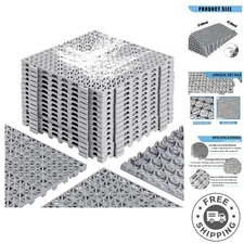 Versatile Non-Slip PVC Drainage Tiles - 12x12 Interlocking Mats for Any Surface
