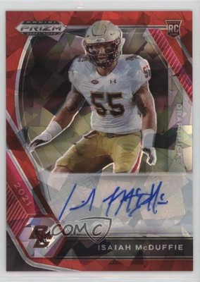 2021 Panini Prizm Draft Picks Red Ice Isaiah McDuffie #DPA-IMC Auto