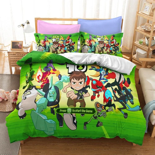 Ben 10 3D Duvet Cover Bettbezug Bettwäsche Set Kissenbezug Qulit Single Double - Bild 10 von 13