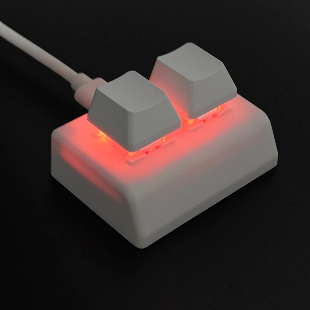 Custom 2-Key Mechanical Keypad for Copy-Paste Shortcuts and One-Key Combinations