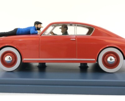 TINTIN EN VOITURE LANCIA AURELIA 1953 DE L'ITALIEN AFFAIRE TOURNESOL