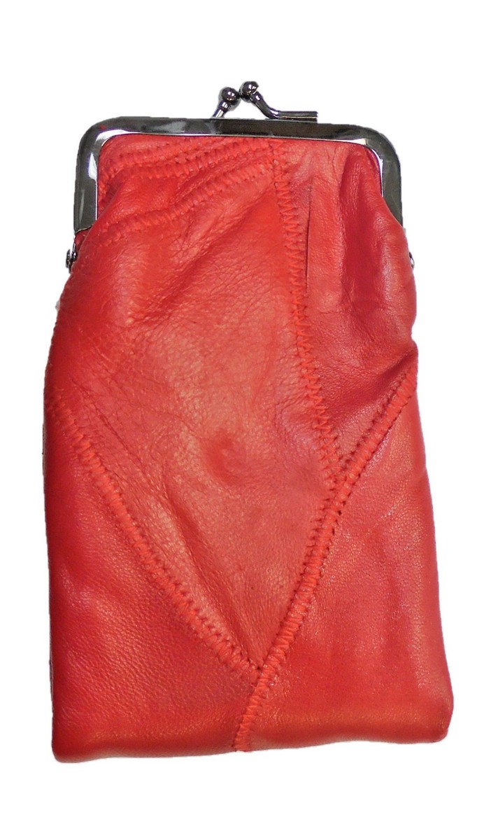 helmut lang leather cigarette case Eclipse Red Full Lamb Skin Leather Cigarette Case, 120s, Coin Purse, 3212P