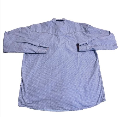 Cowboy Legend Shirt Men XL Blue Pearl Snap Cowboy Western Lightweight Casual - Picture 2 of 8