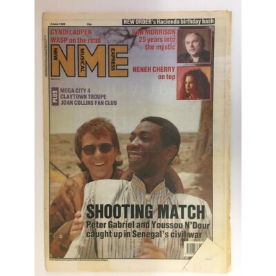 NEW MUSICAL EXPRESS NME MAGAZINE 3 JUNE 1989 PETER GABRIEL & YOUSSOU N' DOUR  LS