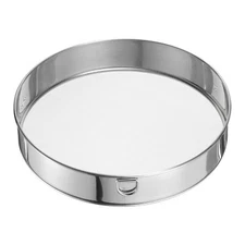 304 Stainless Steel Flour Sifter, 10Inch 60 Mesh Round Sieve Fine Mesh, Silver