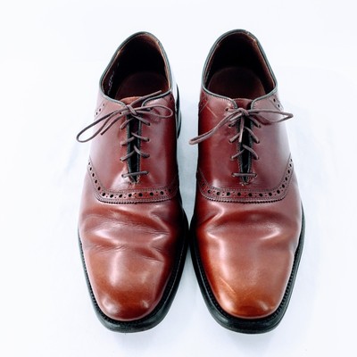 Allen Edmonds Vtg Leather Polo Saddle Shoe Burgundy Corrected Grain Sz 10.5 C Allen Edmonds Vtg Leather Polo Saddle Shoe Burgundy  main image 2