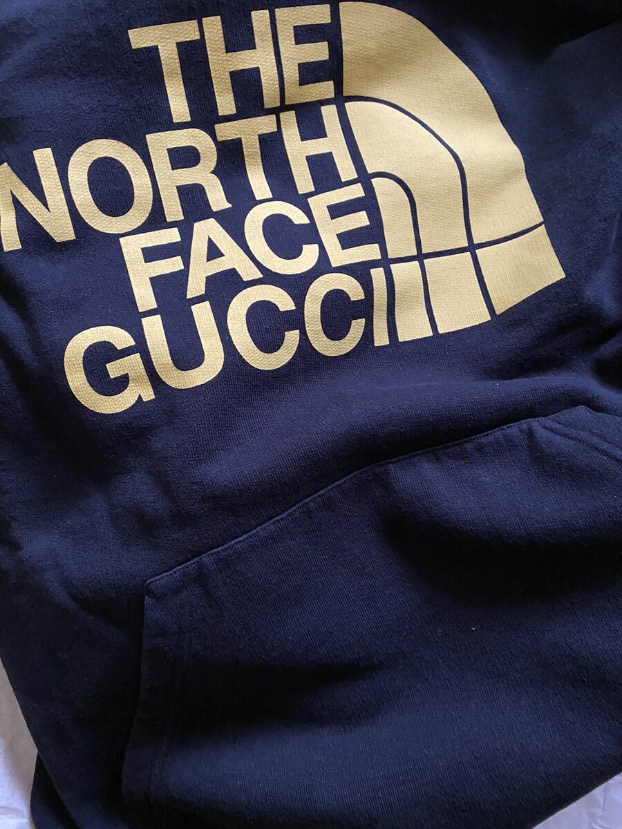 BRAND NEW GUCCI X THE NORTH FACE SWEATSHIRT HOODIE BLACK L SIZE TNF