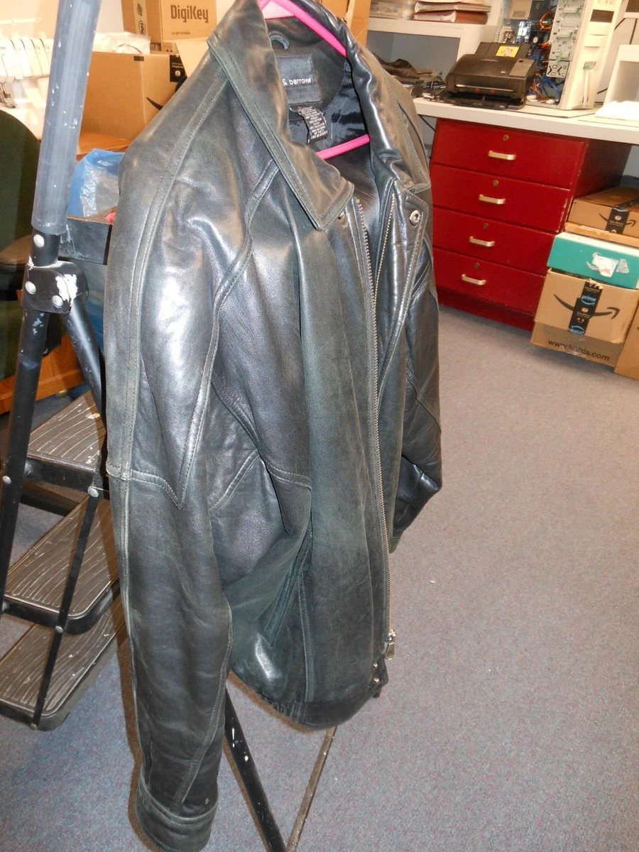 Croft and barrow leather shop bomber jacket