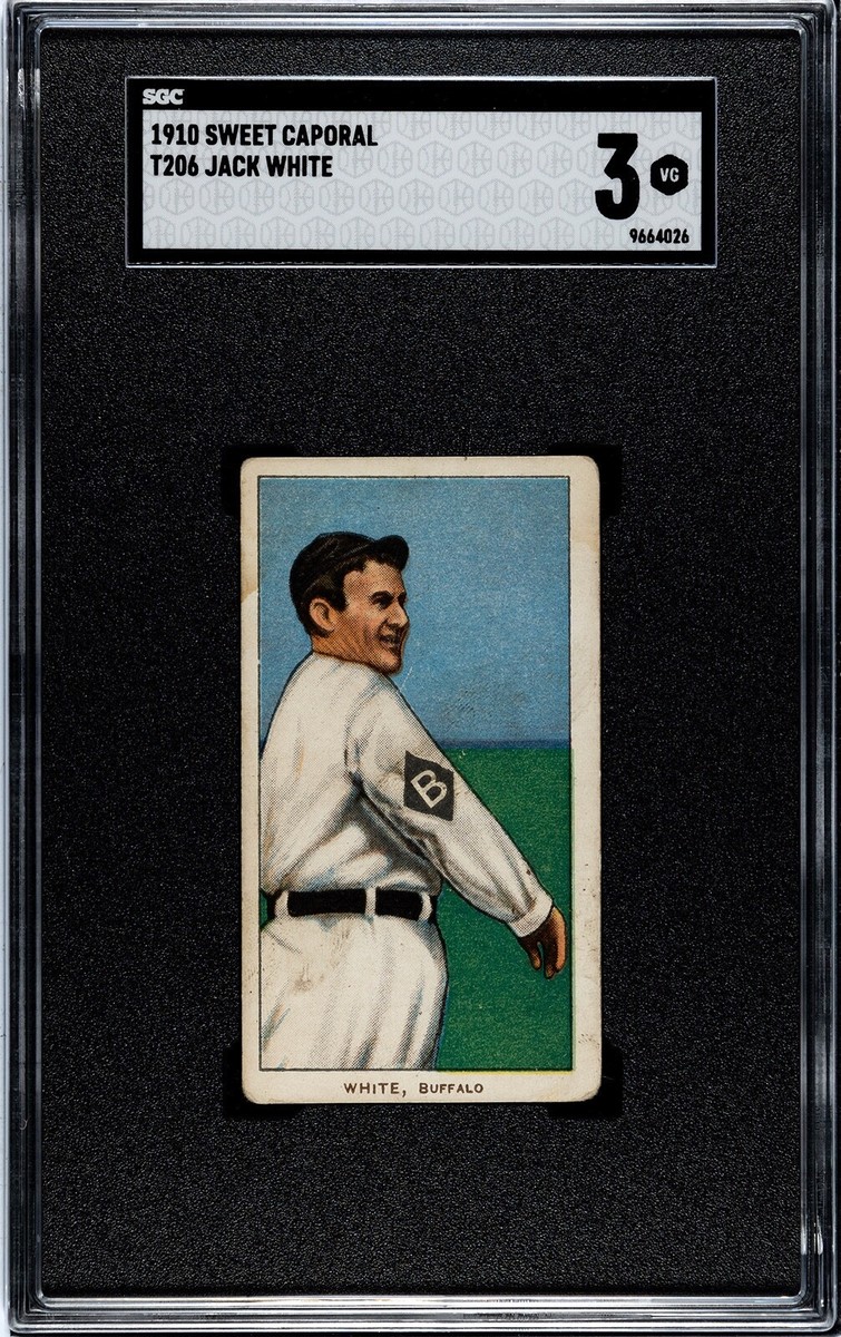 1909-11 T206 Jack White Buffalo Bisons SC 350/30 SGC 3 VG Nice