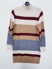 Francesca's Evane Bold Striped Sweater Mini Dress sz M