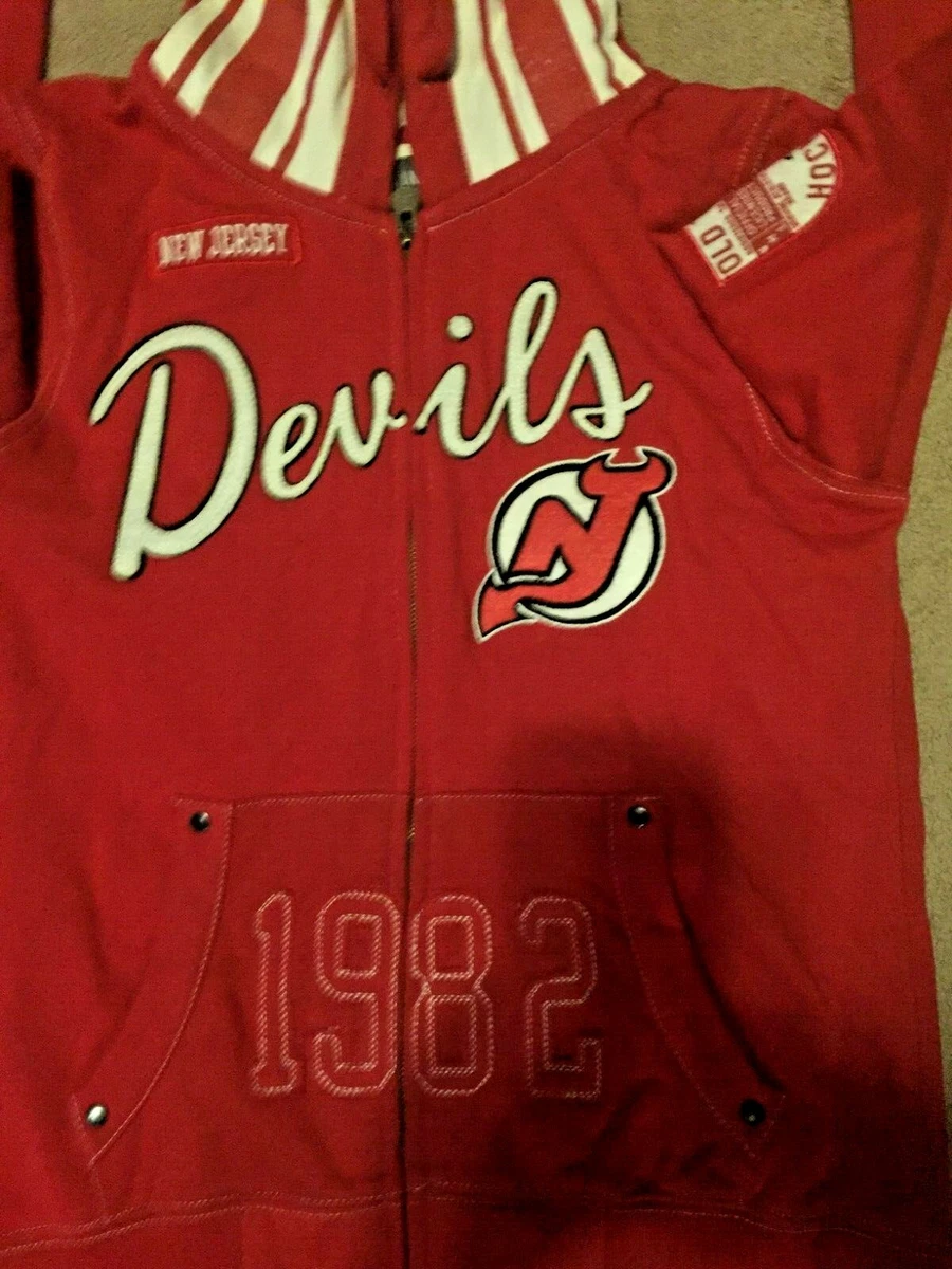 Vintage Old Time Hockey NHL Newbury Collection NJ DEVILS Hoodie